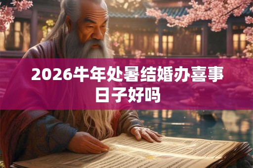 2026牛年处暑结婚办喜事日子好吗
