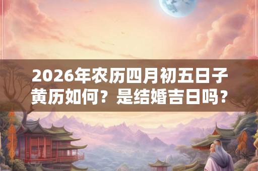 2026年农历四月初五日子黄历如何？是结婚吉日吗？