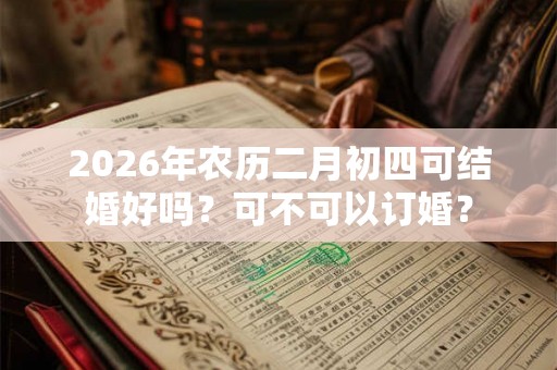2026年农历二月初四可结婚好吗？可不可以订婚？