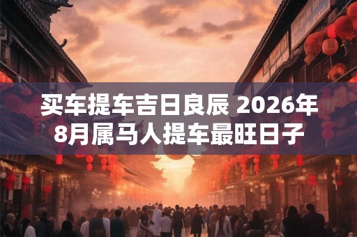 买车提车吉日良辰 2026年8月属马人提车最旺日子