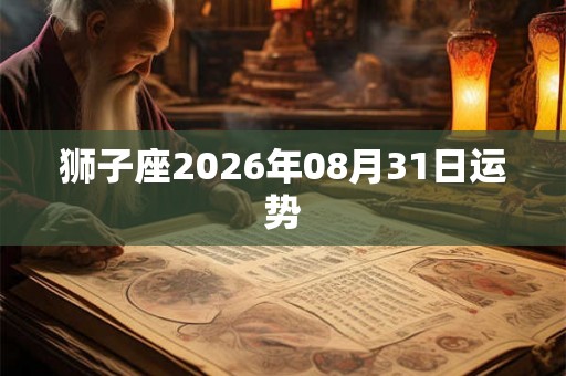 狮子座2026年08月31日运势