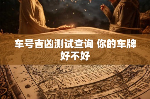 车号吉凶测试查询 你的车牌好不好 车号吉凶测试查询 你的车牌好不好