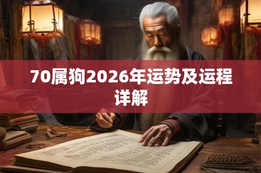 70属狗2026年运势及运程详解