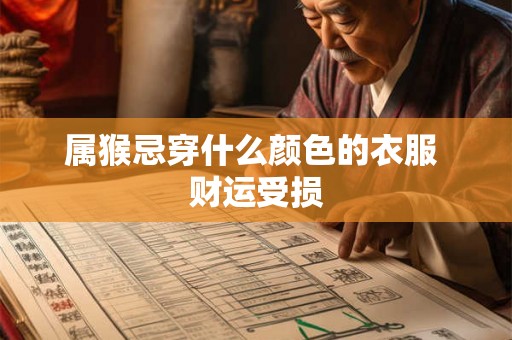 属猴忌穿什么颜色的衣服 财运受损
