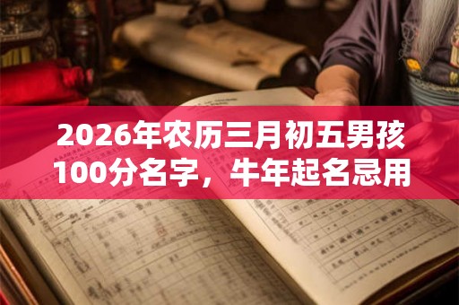 2026年农历三月初五男孩100分名字，牛年起名忌用字一览！