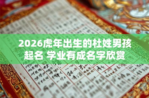 2026虎年出生的杜姓男孩起名 学业有成名字欣赏