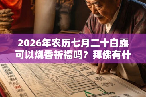 2026年农历七月二十白露可以烧香祈福吗？拜佛有什么禁忌？