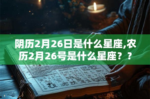 阴历2月26日是什么星座,农历2月26号是什么星座？？