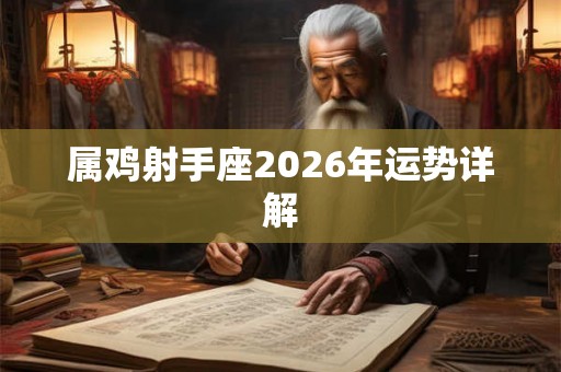 属鸡射手座2026年运势详解