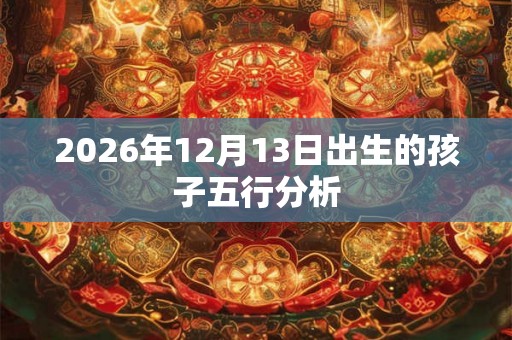 2026年12月13日出生的孩子五行分析