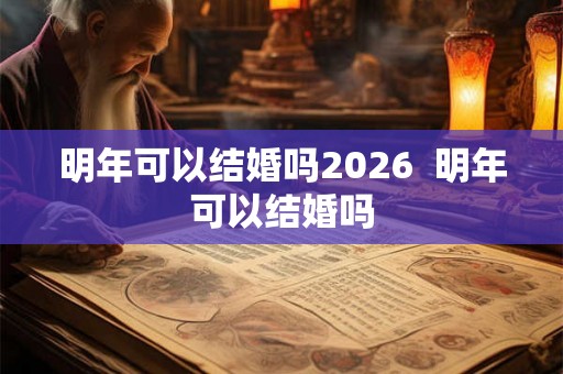明年可以结婚吗2026  明年可以结婚吗