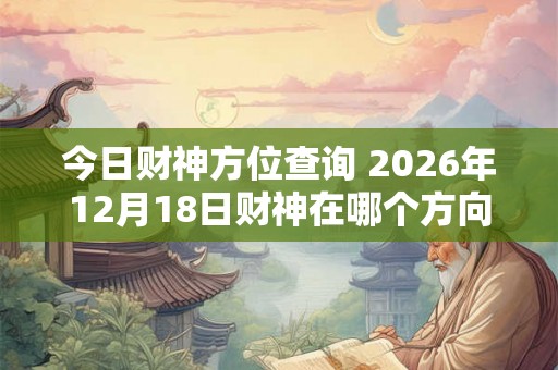 今日财神方位查询 2026年12月18日财神在哪个方向
