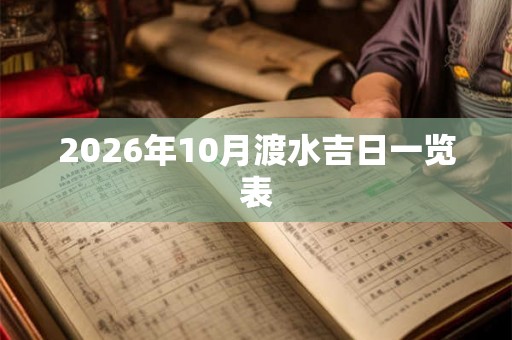 2026年10月渡水吉日一览表