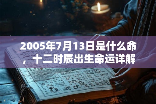 2005年7月13日是什么命，十二时辰出生命运详解