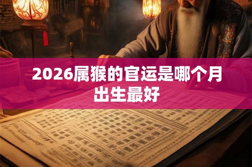 2026属猴的官运是哪个月出生最好 2026属猴的官运是哪个月出生最好