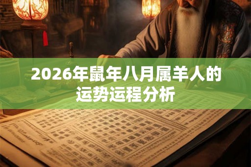 2026年鼠年八月属羊人的运势运程分析