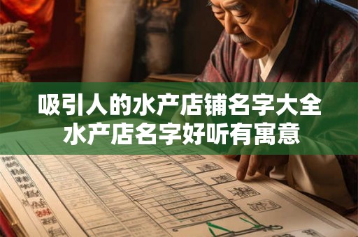 吸引人的水产店铺名字大全 水产店名字好听有寓意 吸引人的水产店铺名字大全 水产店名字好听有寓意