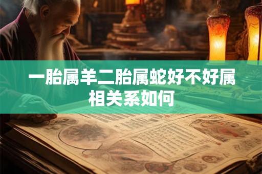 一胎属羊二胎属蛇好不好属相关系如何