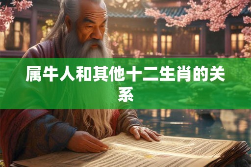 属牛人和其他十二生肖的关系