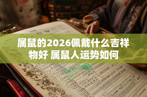 属鼠的2026佩戴什么吉祥物好 属鼠人运势如何