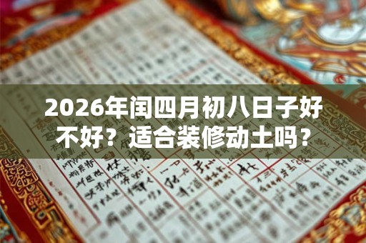 2026年闰四月初八日子好不好？适合装修动土吗？