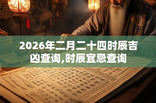 2026年二月二十四时辰吉凶查询,时辰宜忌查询