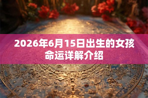 2026年6月15日出生的女孩命运详解介绍