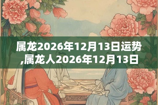 属龙2026年12月13日运势,属龙人2026年12月13日财运,生肖龙2026年12月13日运势 属龙2026年12月13日运势,属龙人2026年12月13日财运,生肖龙2026年12月13日运势