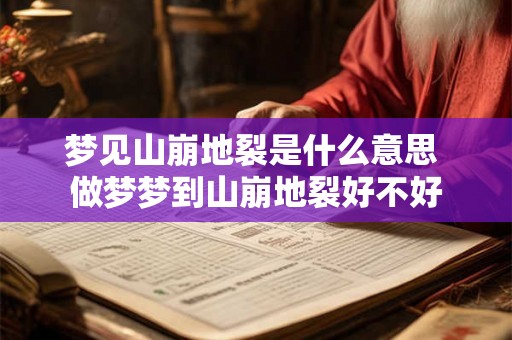 梦见山崩地裂是什么意思 做梦梦到山崩地裂好不好