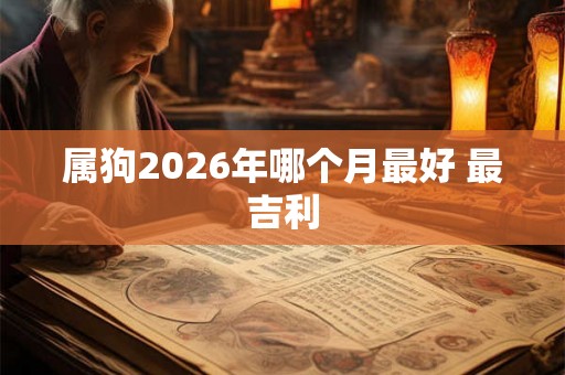 属狗2026年哪个月最好 最吉利
