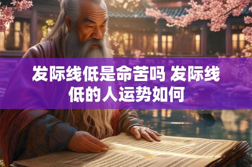 发际线低是命苦吗 发际线低的人运势如何 发际线低是命苦吗 发际线低的人运势如何
