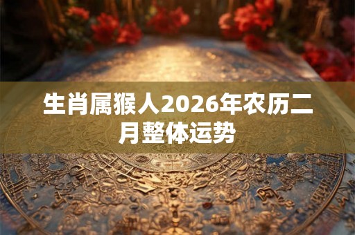 生肖属猴人2026年农历二月整体运势