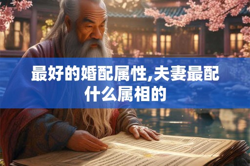 最好的婚配属性,夫妻最配什么属相的