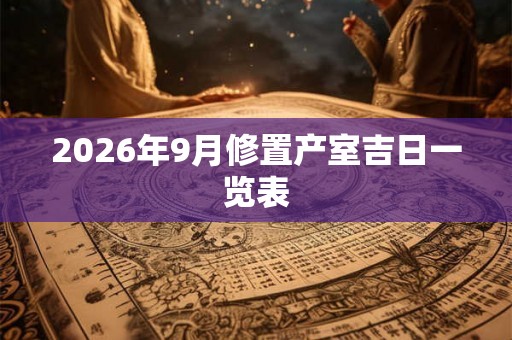 2026年9月修置产室吉日一览表