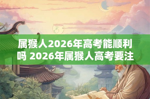 属猴人2026年高考能顺利吗 2026年属猴人高考要注意什么