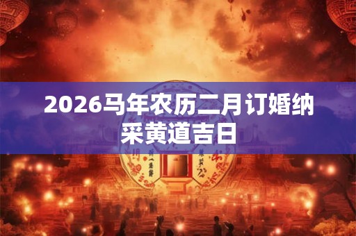 2026马年农历二月订婚纳采黄道吉日 2026马年农历二月订婚纳采黄道吉日