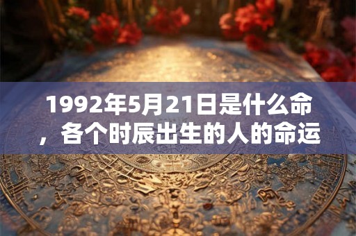 1992年5月21日是什么命，各个时辰出生的人的命运