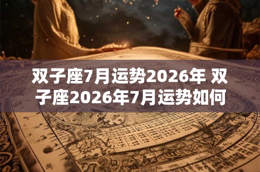 双子座7月运势2026年 双子座2026年7月运势如何