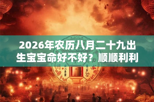 2026年农历八月二十九出生宝宝命好不好?顺顺利利吗? 2026年农历八月二十九出生宝宝命好不好?顺顺利利吗?