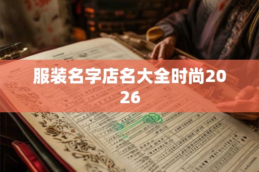服装名字店名大全时尚2026