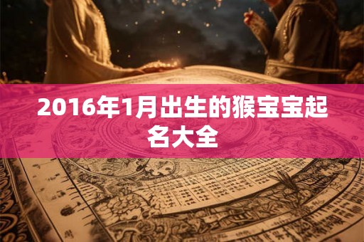 2016年1月出生的猴宝宝起名大全 2016年1月出生的猴宝宝起名大全