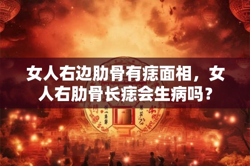 女人右边肋骨有痣面相，女人右肋骨长痣会生病吗？