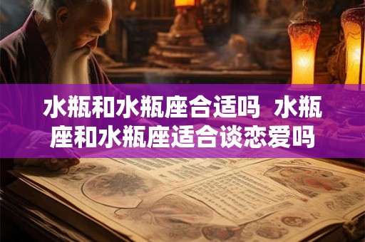 水瓶和水瓶座合适吗  水瓶座和水瓶座适合谈恋爱吗
