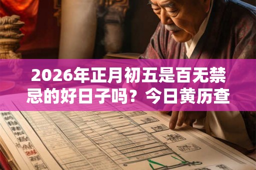 2026年正月初五是百无禁忌的好日子吗?今日黄历查询 2026年正月初五是百无禁忌的好日子吗?今日黄历查询