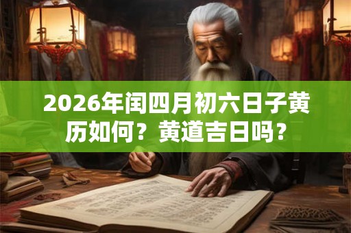 2026年闰四月初六日子黄历如何？黄道吉日吗？
