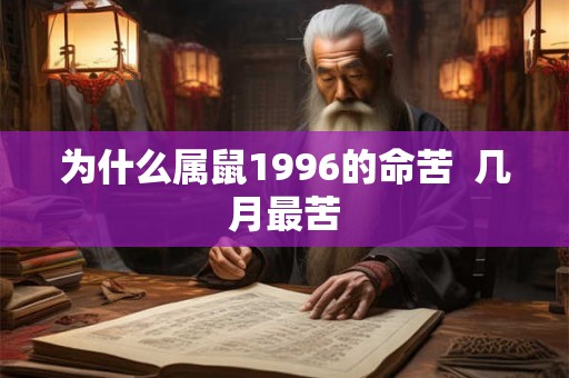 为什么属鼠1996的命苦  几月最苦