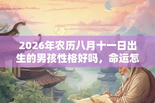 2026年农历八月十一日出生的男孩性格好吗，命运怎么样？