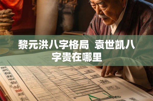 黎元洪八字格局  袁世凯八字贵在哪里