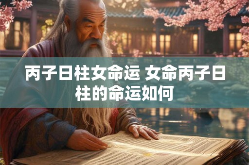 丙子日柱女命运 女命丙子日柱的命运如何 丙子日柱女命运 女命丙子日柱的命运如何