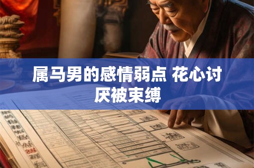 属马男的感情弱点 花心讨厌被束缚 属马男的感情弱点 花心讨厌被束缚